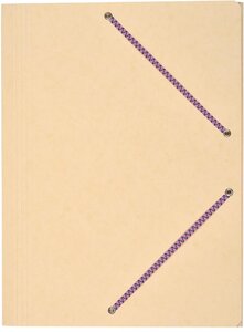 Chemise Carte Lustée 24 x 32 cm à rabats avec élastique Ivoire COUTAL