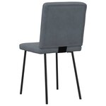 vidaXL Chaises à manger lot de 2 Gris foncé Velours