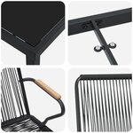 vidaXL Ensemble de salle à manger de jardin 7 pièces Noir Rattan PVC