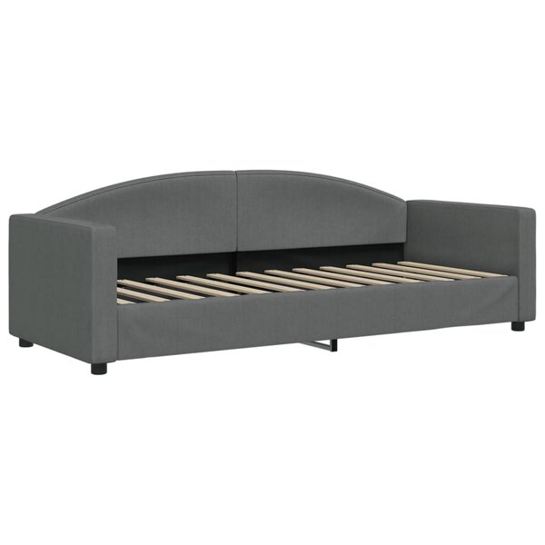 vidaXL Lit de repos sans matelas gris foncé 80x200 cm tissu