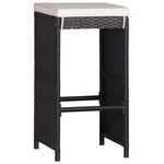 vidaXL Ensemble à manger d'extérieur 9 Pièces Résine tressée Noir