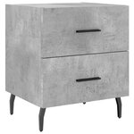 vidaXL Tables de chevet 2Pièces gris béton 40x35x47 5cm bois d’ingénierie