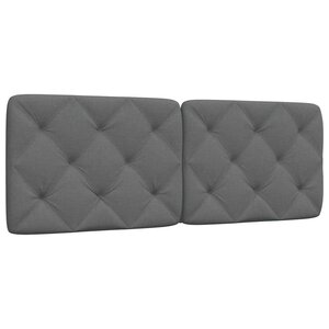 vidaXL Coussin de tête de lit gris foncé 120 cm tissu