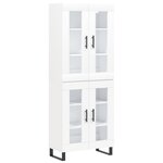vidaXL Buffet haut Blanc 69 5x34x180 cm Bois d'ingénierie