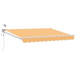 vidaXL Auvent rétractable électrique Sable 100  Polyester et Aluminium