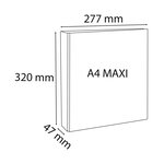 Classeur personnalisable Kreacover A4 Maxi 4 Ax Diam 30 mm Dos 47 mm Bleu EXACOMPTA