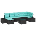 vidaXL Ensemble de Canapés avec coussin 5 Pièces polyrotin