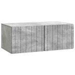 vidaXL Meuble TV mural Gris béton 78 5 x 41 x 30 cm Bois d'ingénierie