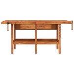 vidaXL Établi avec tiroirs et étaux 192x62x83 cm Bois massif d'acacia
