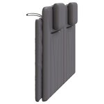 vidaXL Coussin de tête de lit gris 140 cm similicuir