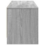 vidaXL Meuble TV avec LED sonoma gris 165x34x40 cm bois d'ingénierie