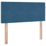 vidaXL Lit de Rangement avec matelas Bleu foncé 120 x 200 cm Velours