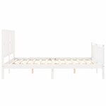 vidaXL Cadre de lit sans matelas blanc 160x200 cm bois de pin massif
