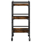 vidaXL Chariot de cuisine chêne fumé 50x35x75 5 cm bois d'ingénierie