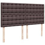 vidaXL Sommier à lattes de lit avec matelas Marron foncé 200x200 cm