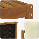 vidaXL Ensemble de canapés d'extérieur 5 pc Naturel et Crème