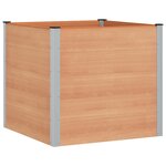 vidaXL Jardinière surélevée Marron 100 x 100 x 91 cm WPC et Aluminium