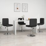vidaXL Chaises à manger lot de 4 noir similicuir