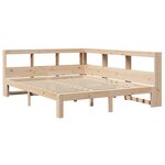 vidaXL Lit bibliothèque sans matelas 160x200 cm bois massif de pin