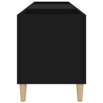 vidaXL Armoire à disques noir 121x38x48 cm bois d'ingénierie