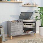 vidaXL Armoire à disques sonoma gris 84 5x38x48 cm bois d'ingénierie