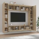 vidaXL Ensemble de meubles TV 8 Pièces Chêne sonoma Bois d'ingénierie
