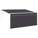 vidaXL Auvent Rétractable Anthracite 300 x 200 cm tissu