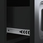 vidaXL Cabinet de chevet Noir 43 x 41 x 63 5 cm Bois d'ingénierie