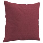 vidaXL Canapé 2 places avec oreillers bordeaux 120 cm tissu