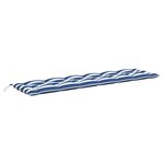 vidaXL Coussins de banc de jardin lot de 2 rayures bleues et blanches