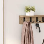vidaXL Porte-manteau mural chêne artisanal 80 x 10.5 x 10.5 cm