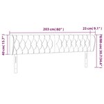 vidaXL Tête de lit avec oreilles Vert foncé 203x23x78/88 cm Velours