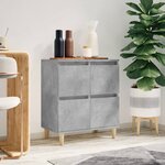vidaXL Buffet Gris béton 60x35x70 cm Bois d'ingénierie