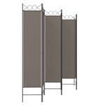 vidaXL Cloison de séparation 6 panneaux Anthracite 240x220 cm Tissu