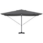vidaXL Parasol Déporté - Anthracite Anthracite Polyester Grand