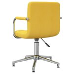 vidaXL Chaise pivotante de bureau Jaune moutarde Tissu