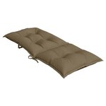 vidaXL Coussins de chaise à dossier haut lot de 4 taupe mélangé tissu