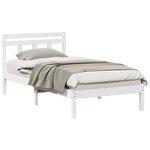 vidaXL Cadre de lit Blanc 90 x 190 cm Pin massif