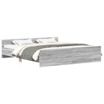 vidaXL Cadre de lit sans matelas sonoma gris 160x200 cm