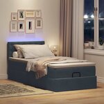 vidaXL Cadre de lit ottoman avec matelas gris foncé 90x190 cm velours