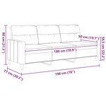 vidaXL Canapé à 3 places Gris foncé 180 cm Tissu