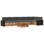 vidaXL Ensemble de canapés d'extérieur 7 pc Naturel et Anthracite
