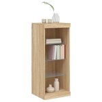 vidaXL Buffet avec lumières LED chêne sonoma 41x37x100 cm