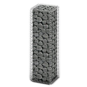 vidaXL Panier de gabion avec couvercle Fil galvanisé 100 x 30 x 30 cm