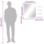 vidaXL Miroir mural avec 5 étagères Argenté 50 x 60 cm