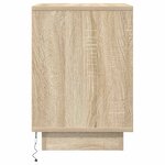 VidaXL Table de chevet avec lumières LED chêne sonoma 38x34x50 cm