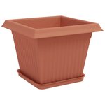 vidaXL Pots de plantes 6 Pièces Rouge brique 28 5 x 28 5 x 22 cm