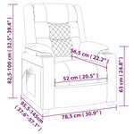 vidaXL Fauteuil inclinable électrique Rouge bordeaux Similicuir