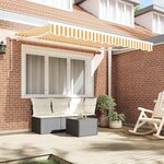 vidaXL Auvent Rétractable Jaune 250 x 200 cm tissu