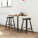 vidaXL Chaises de salle à manger 2 Pièces Marron Clair 46 x 37 x 63 cm